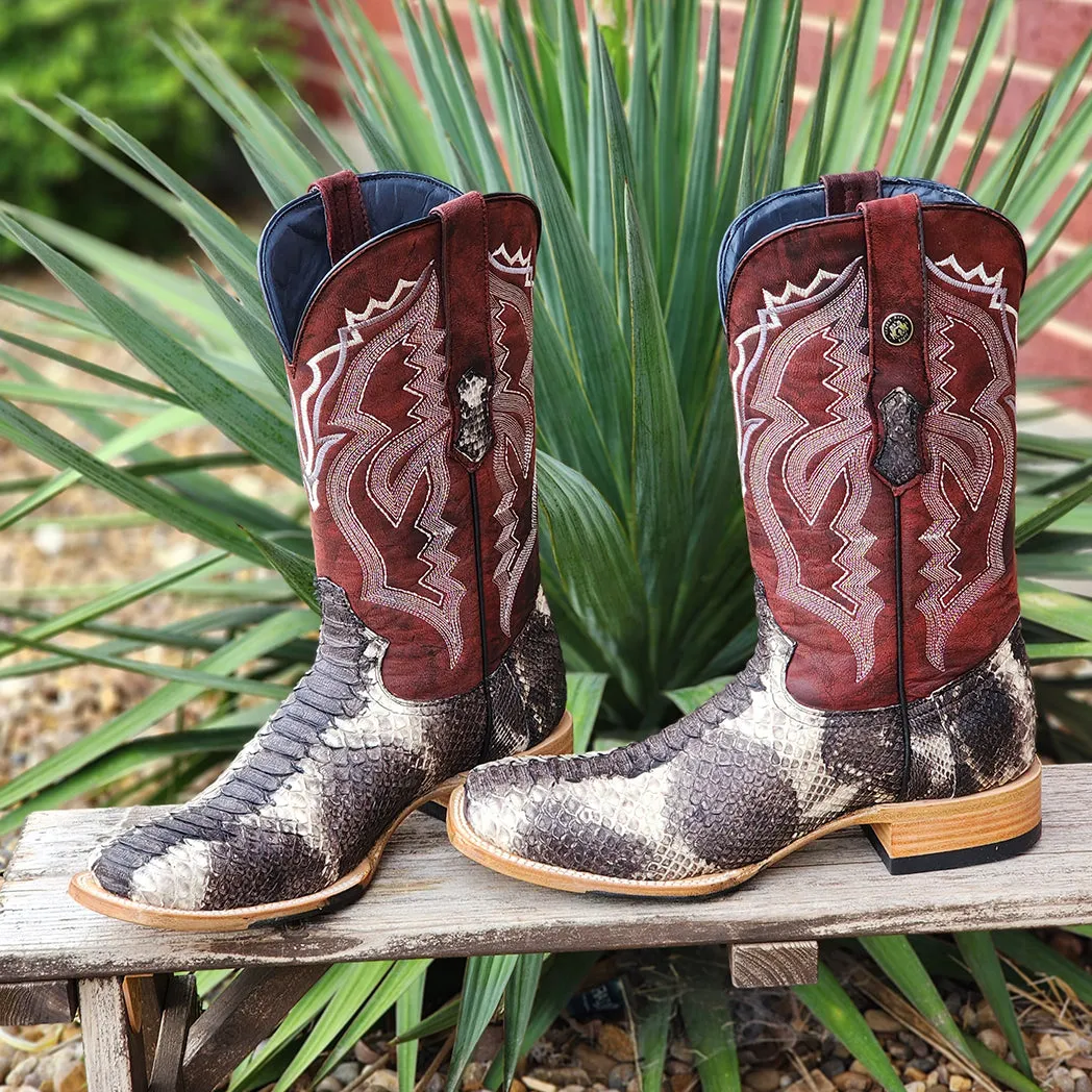 Tanner Mark Men's Python Satin Slate Boots sold by Western Edge product image thumbnail 2