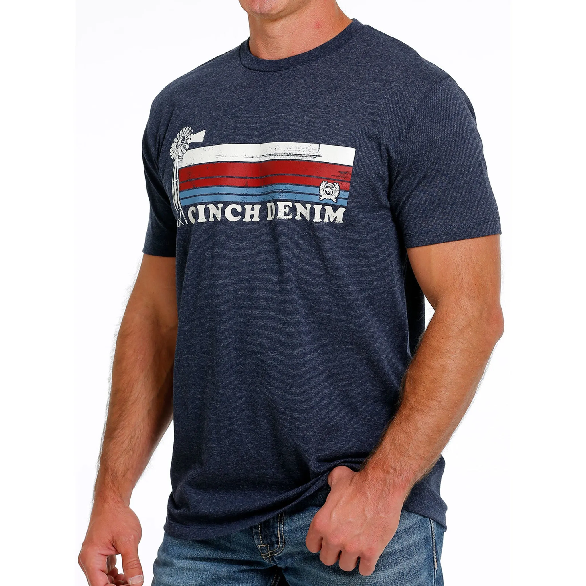Cinch Men's Navy Cinch Denim Tee sold by Western Edge product image thumbnail 3