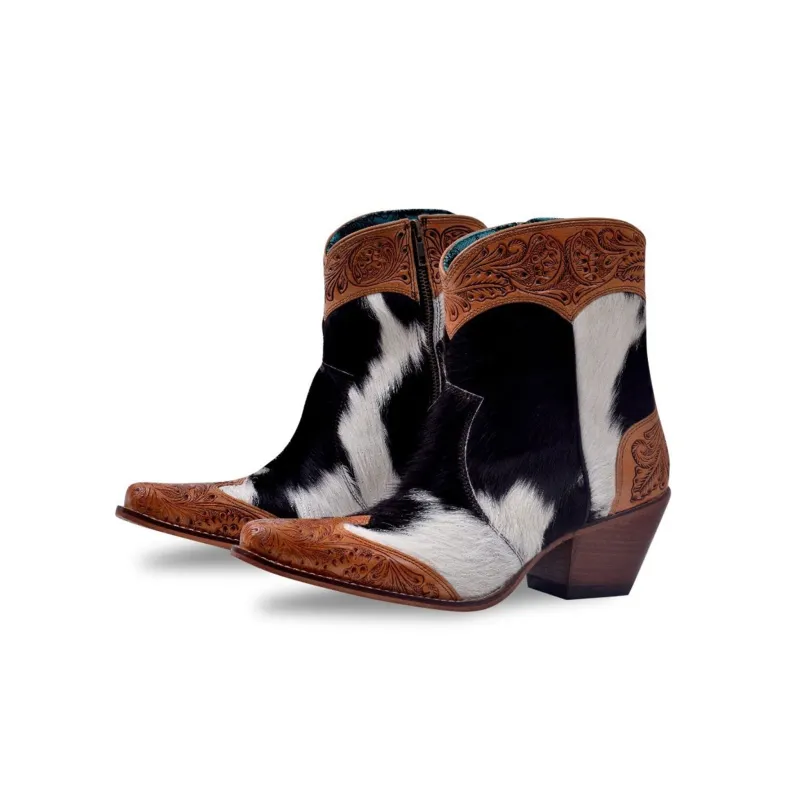 Myra Women's Hide/Tooled Bootie made by Myra Bag