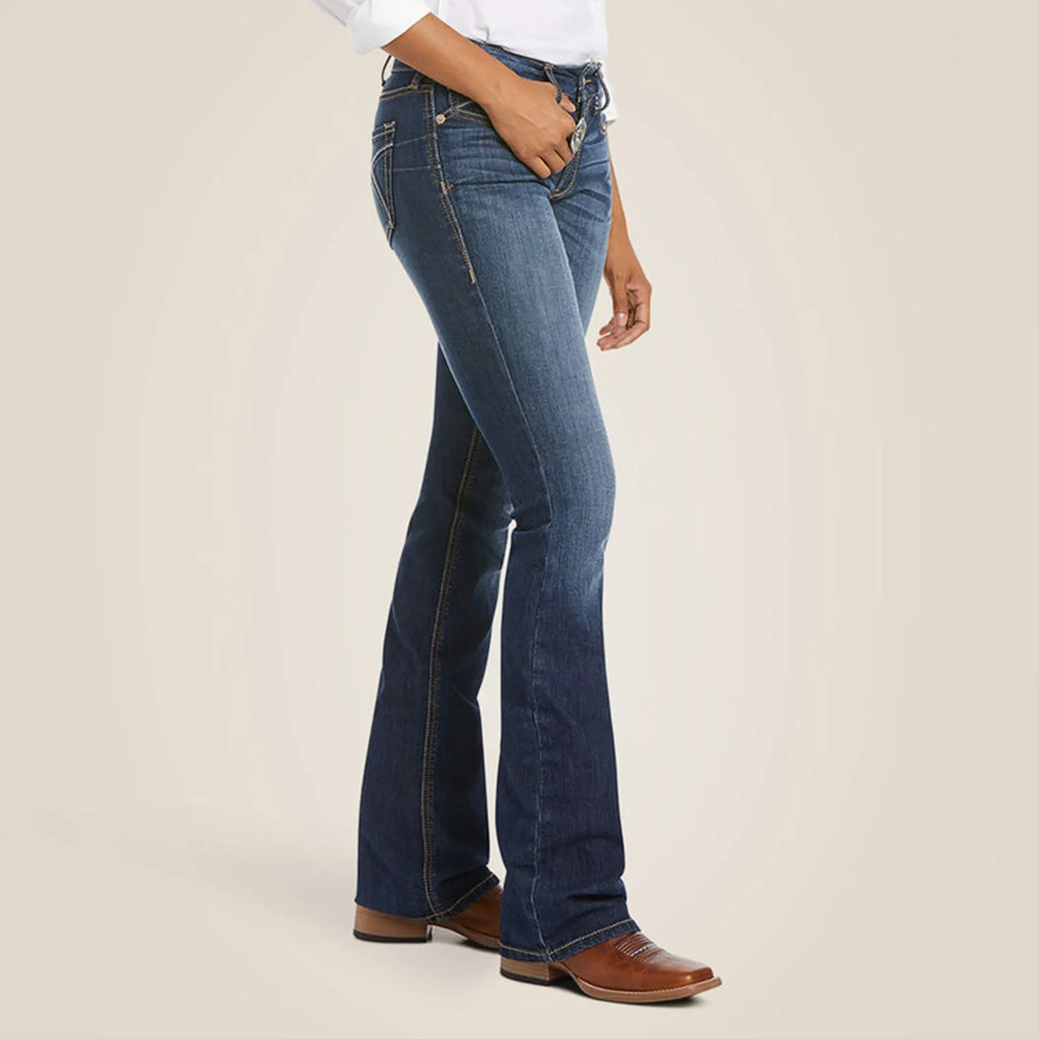 Ariat Women's Lita R.E.A.L. Rosa Boot Cut Jean sold by Western Edge product image thumbnail 2