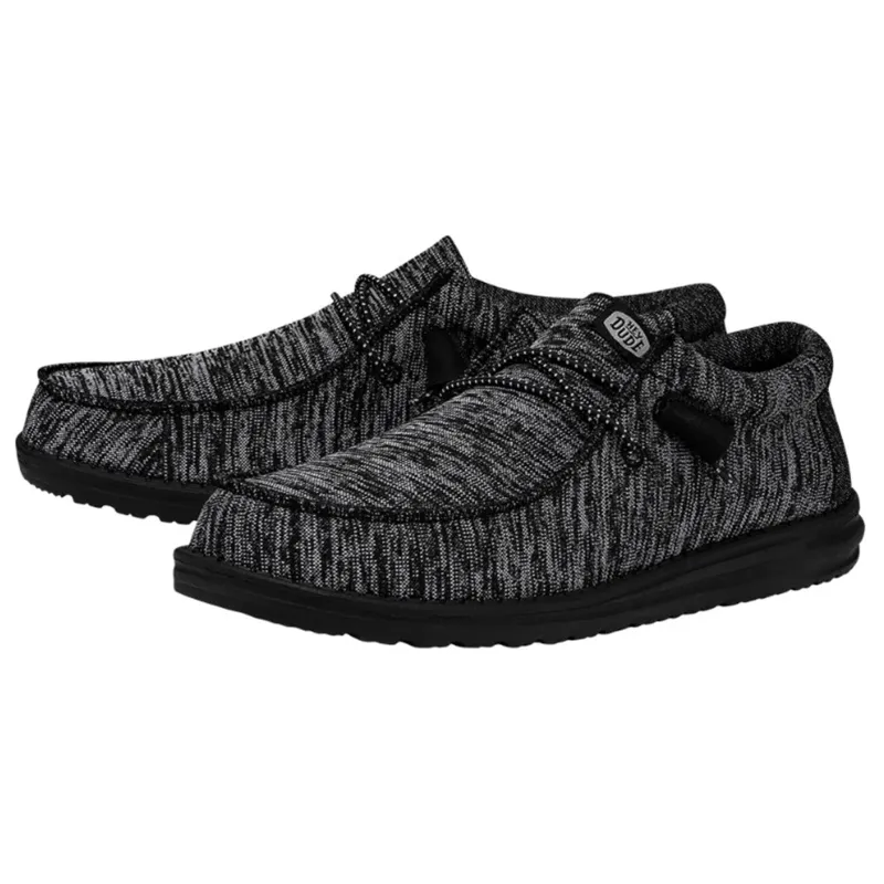 Hey Dude Men's Wally Sport Knit Black sold by Western Edge