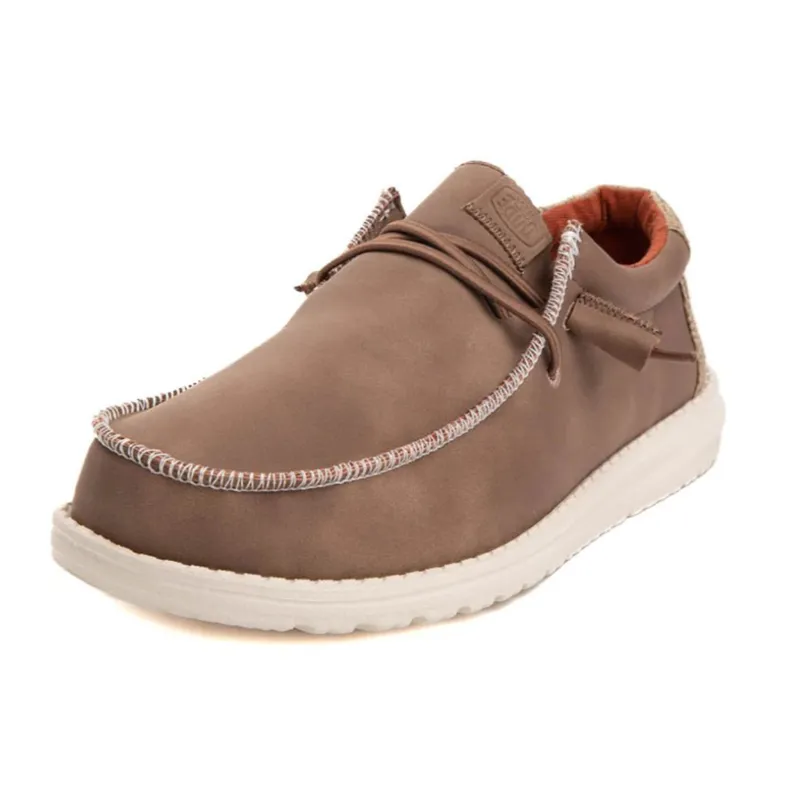 Hey Dude Men's Wally Fabricated Leather Tan made by Hey Dude