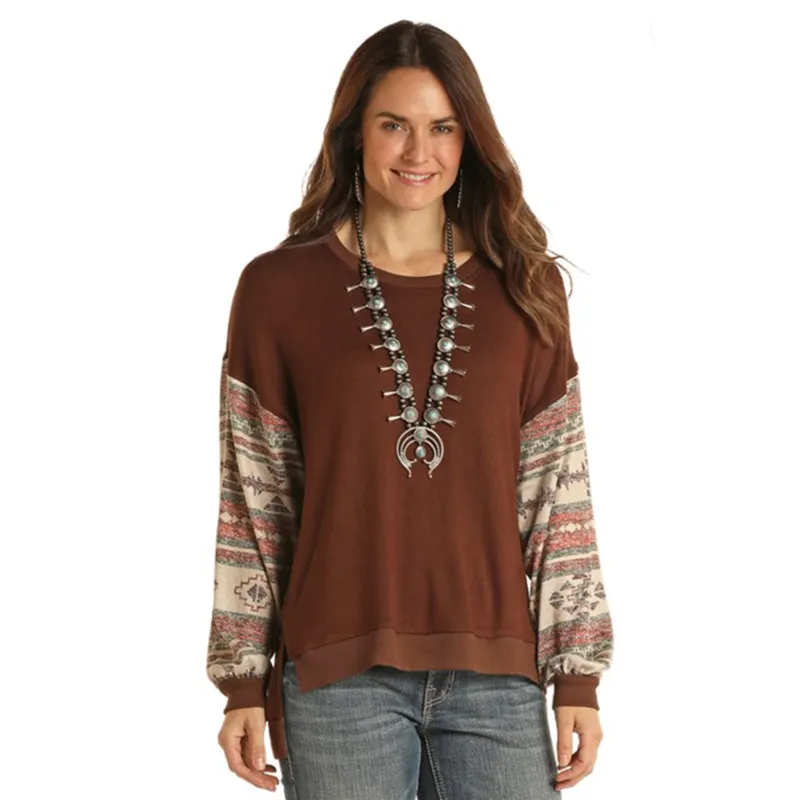 Panhandle Women's Chocolate Aztec Sweater sold by Western Edge
