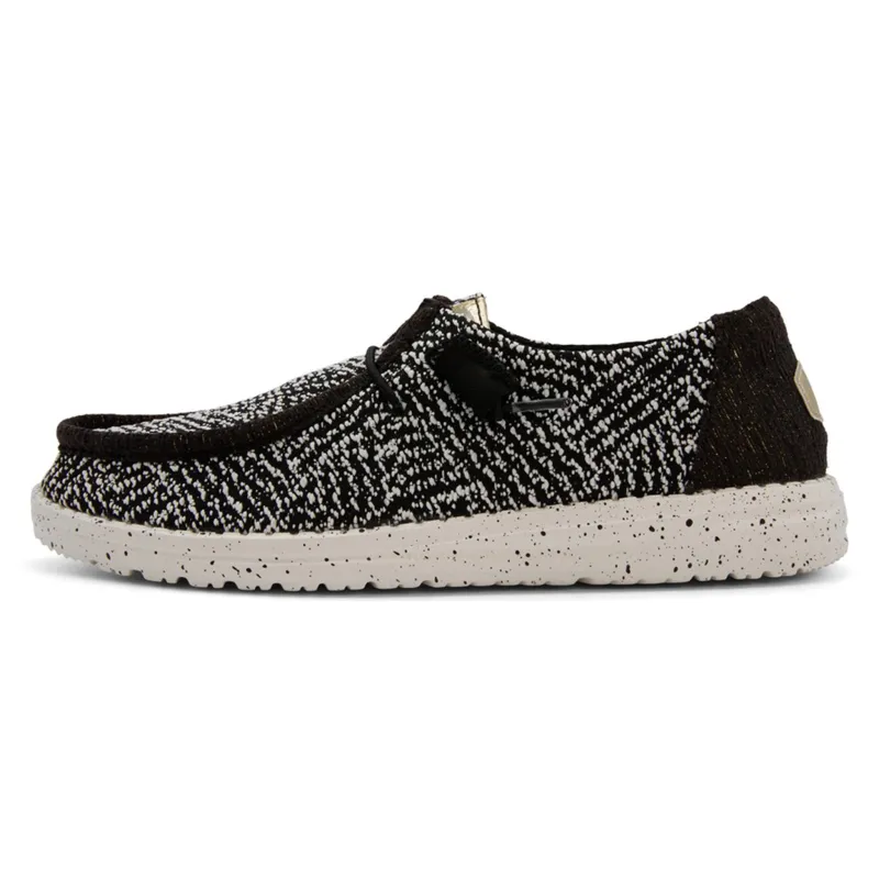 Hey Dude Women's Wendy Woven Zig Zag Black sold by Western Edge