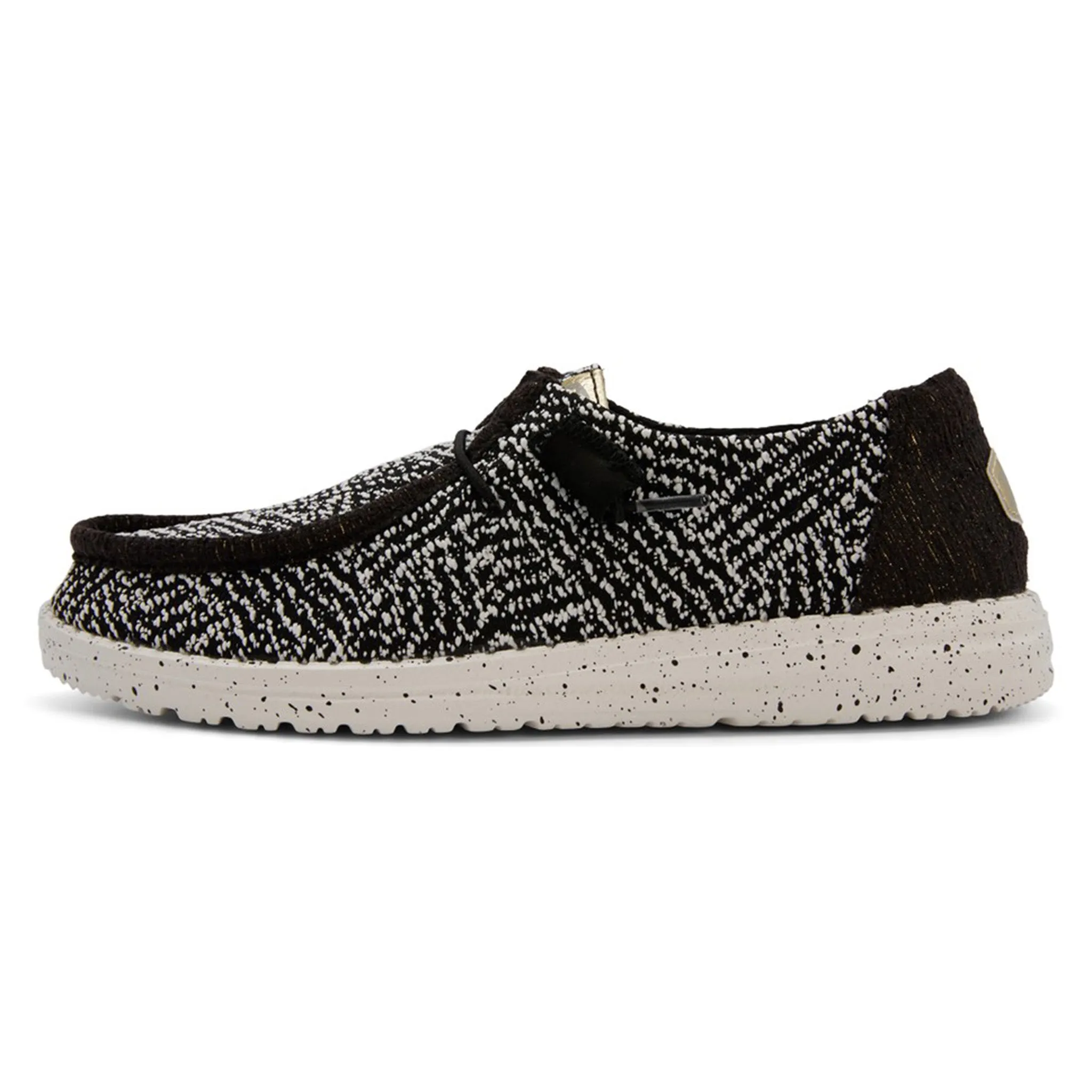 Hey Dude Women's Wendy Woven Zig Zag Black sold by Western Edge