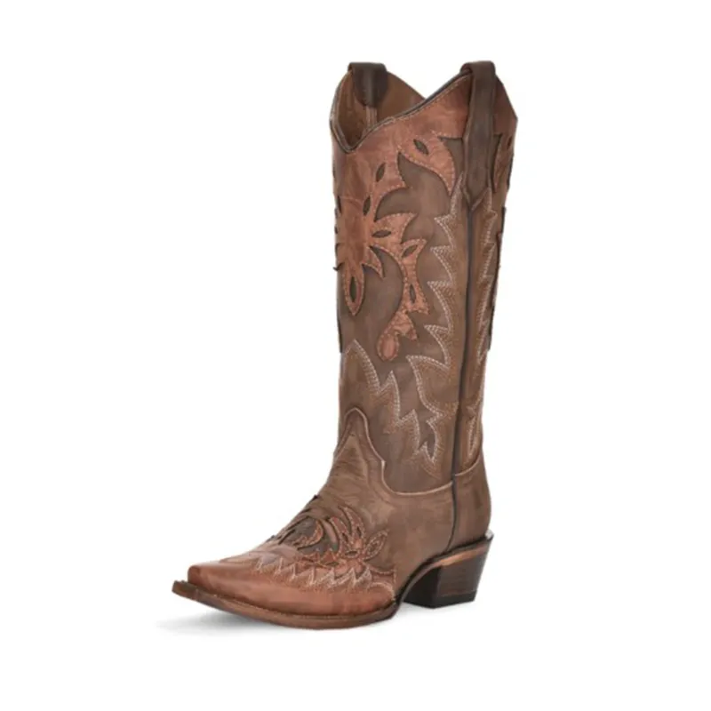Corral Women's Choc Snip Toe Boots made by Western Edge