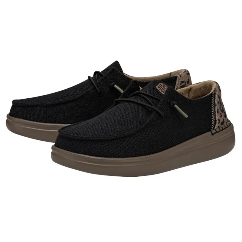 Hey Dude Wendy Rise Leo Black Shoes sold by Western Edge