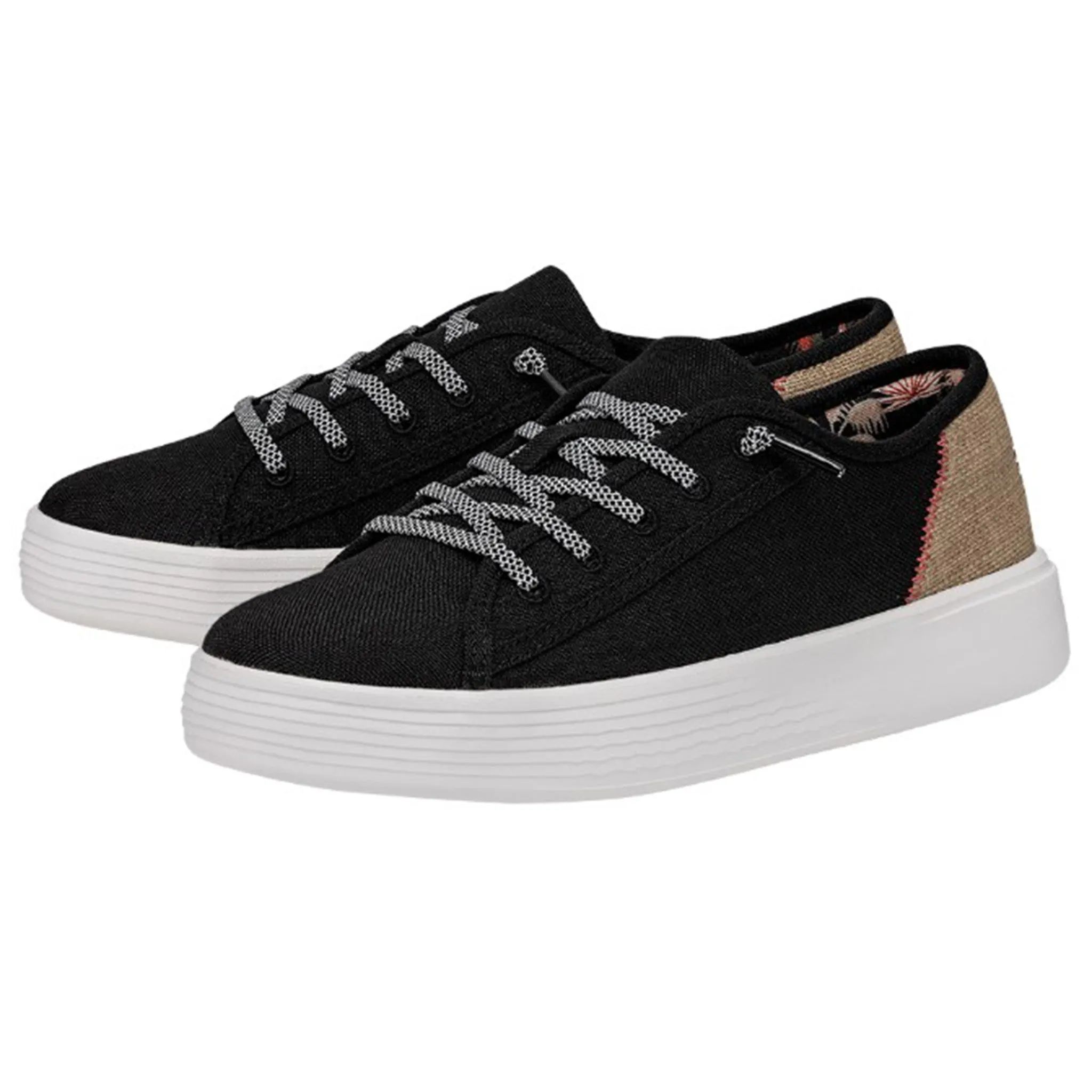Hey Dude Women's Cody Craft Linen Black Shoes sold by Western Edge