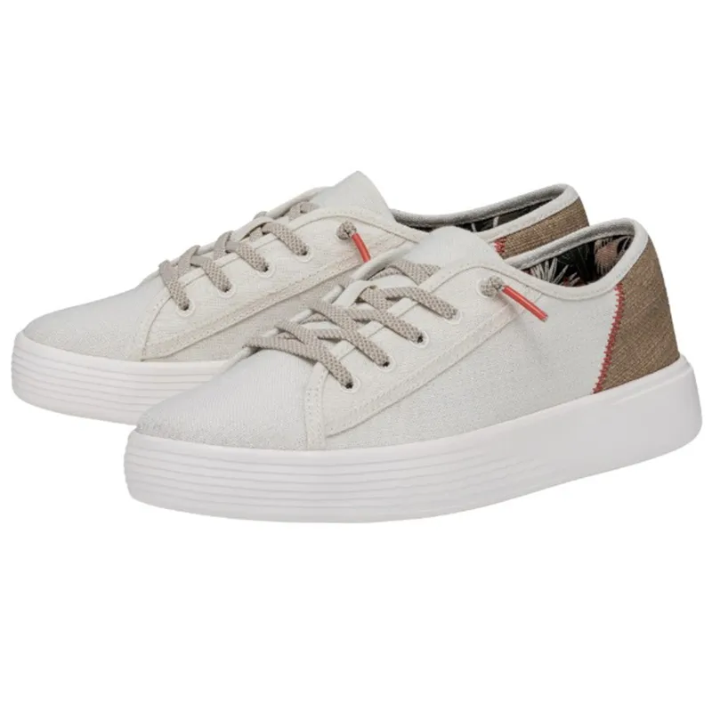 Hey Dude Women's Cody Craft Linen White Shoes sold by Western Edge