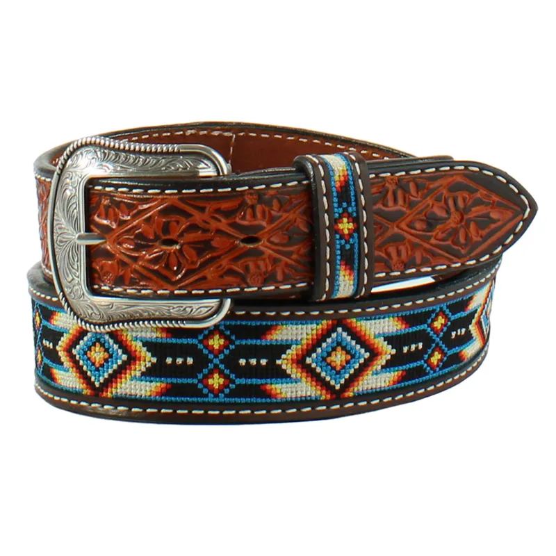Ariat Men's Aztec Embroidered Belt made by Ariat