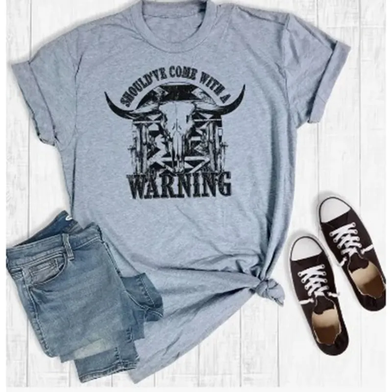 Rebel Rose Women's Come With a Warning Tee sold by Western Edge