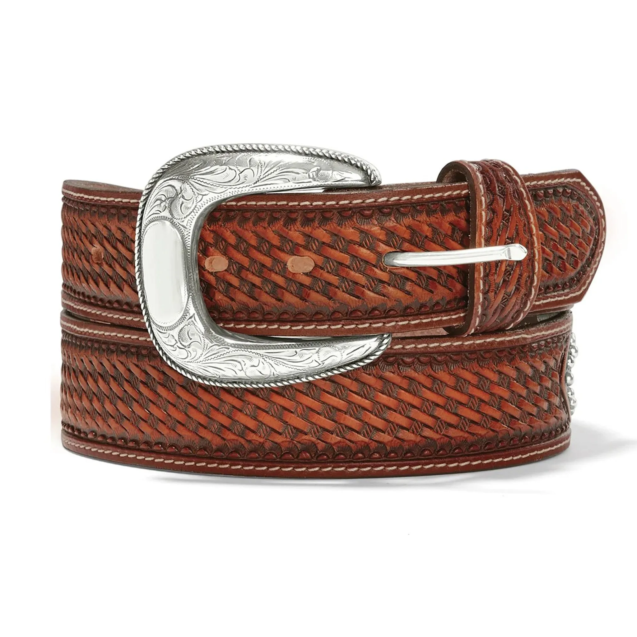 Brighton Men's Tan Rivet Wrangler Belt sold by Western Edge product image thumbnail 2