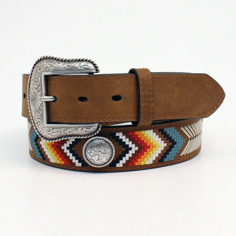 Nocona Men's Round Concho Belt made by Nocona
