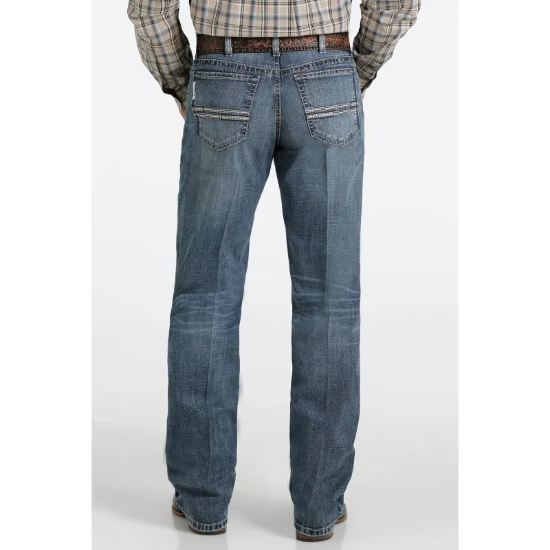Cinch Men's Medium Wash/Stitched Pocket White Label Jeans made by Cinch