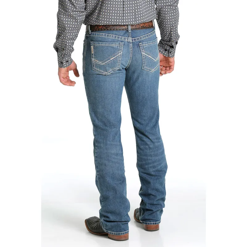 Cinch Men's Ian Medium Stonewash Jeans made by Western Edge