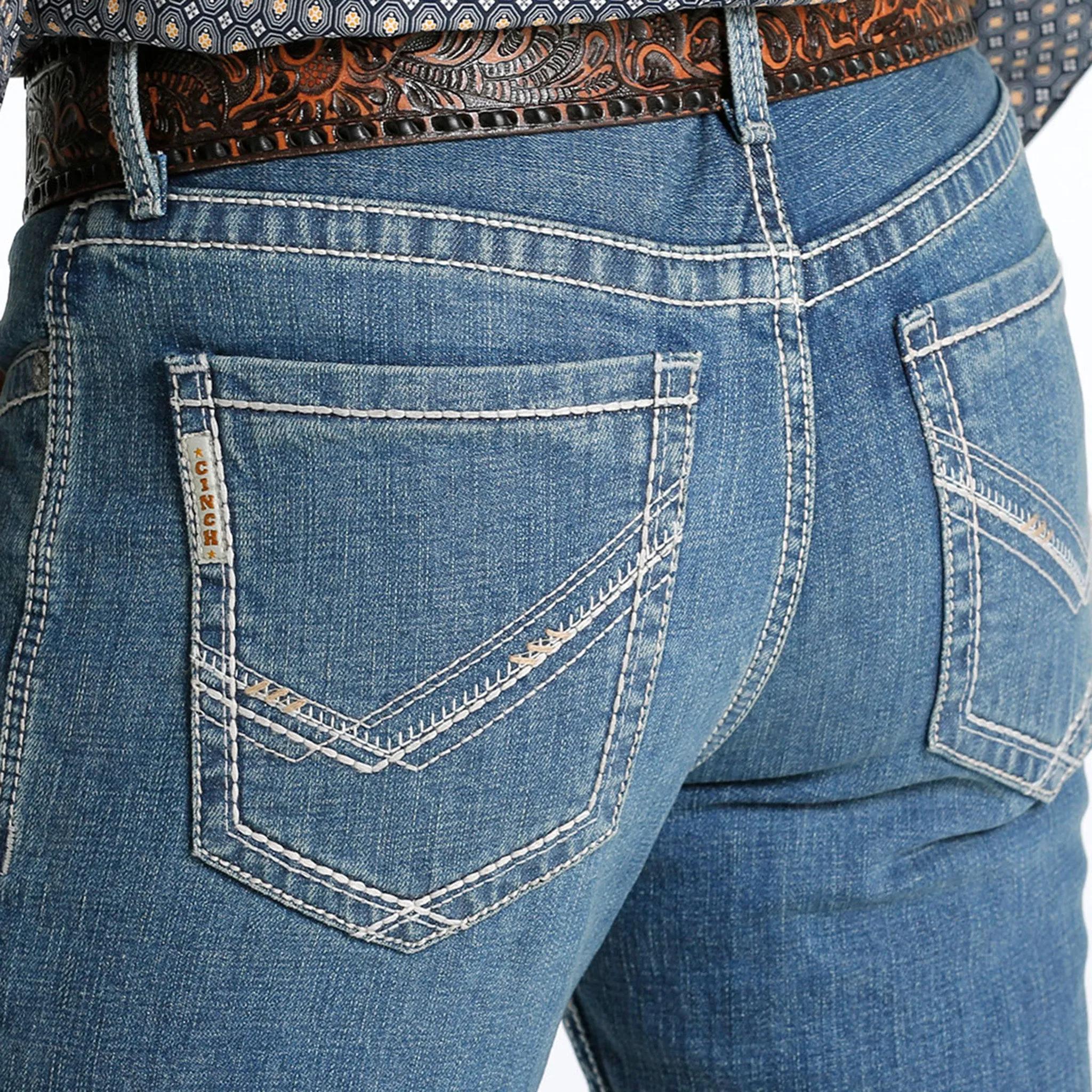 Cinch Men's Ian Medium Stonewash Jeans sold by Western Edge product image thumbnail 3