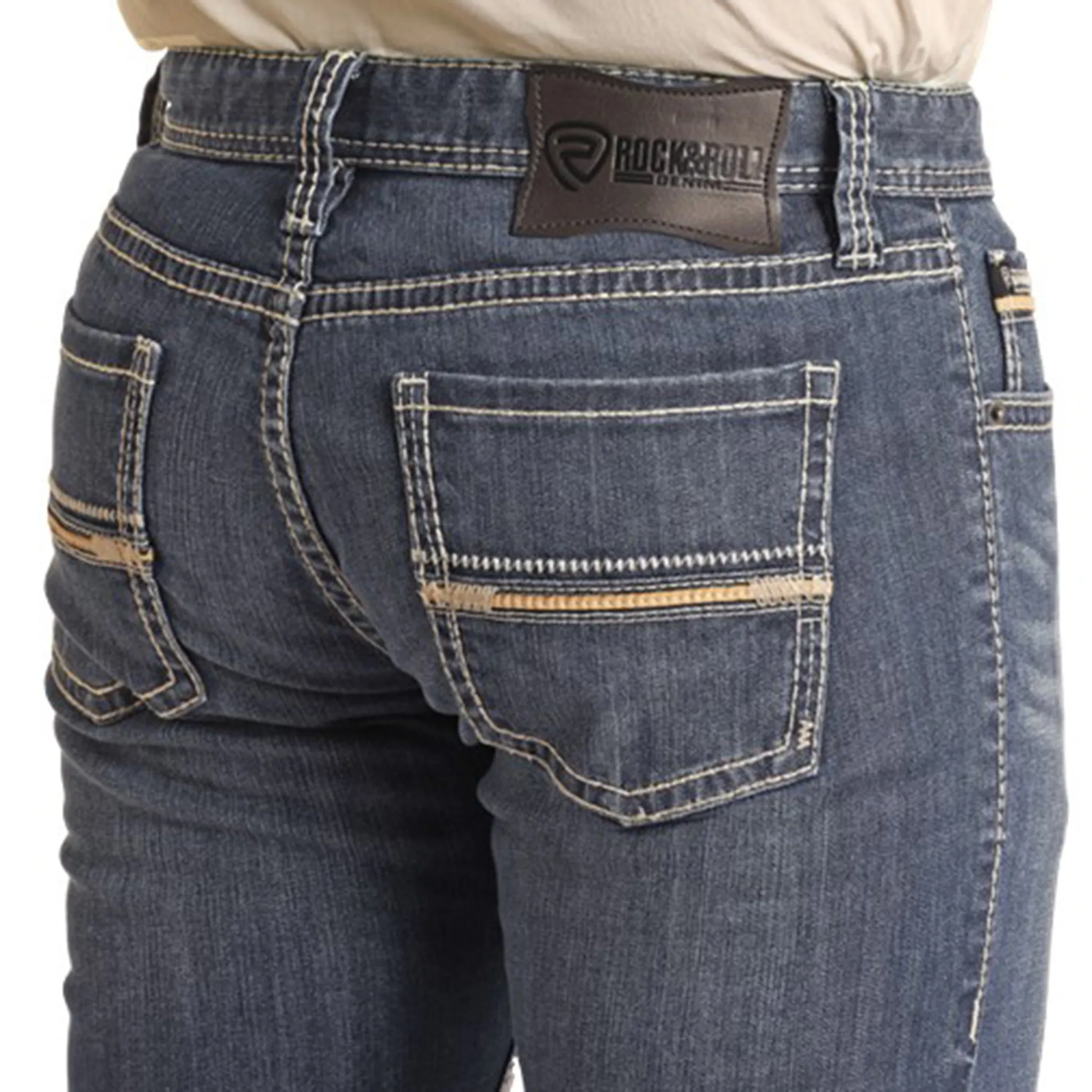 Rock & Roll Cowboy Revolver Straight Dark Vintage Jeans sold by Western Edge product image thumbnail 3