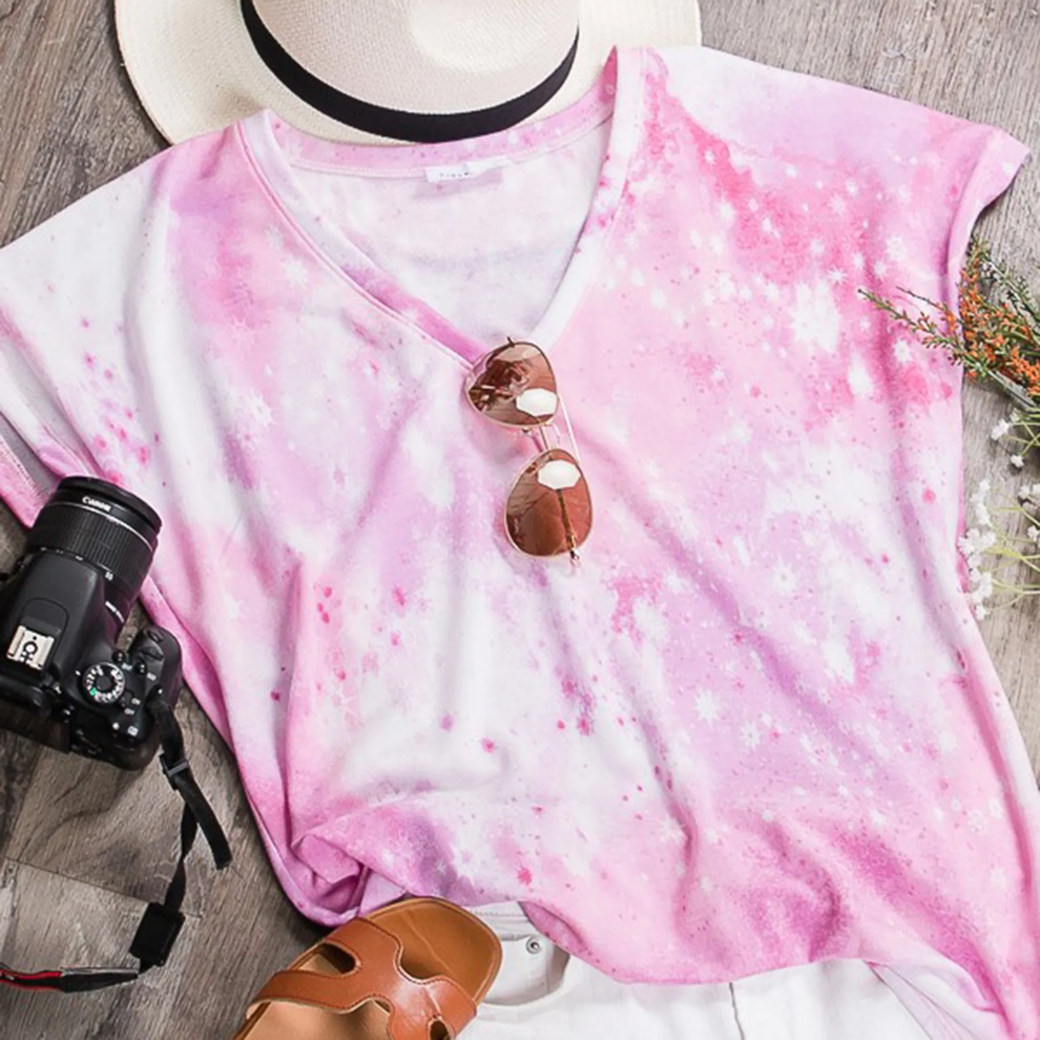 Pink Tie dyed Tee sold by Western Edge