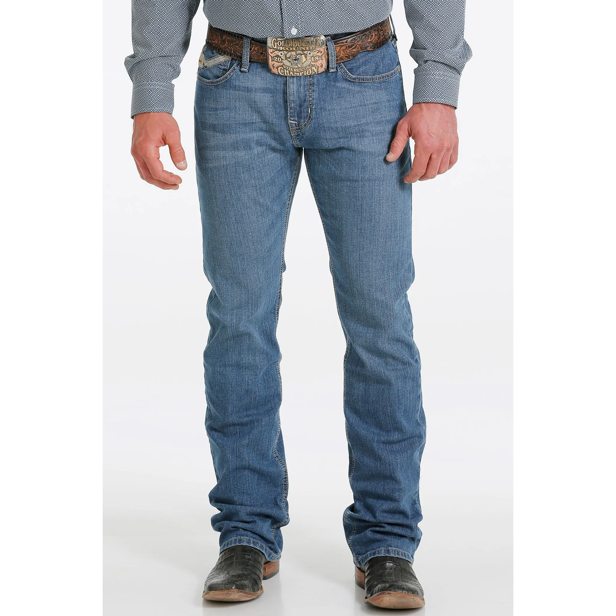Cinch Men's Ian Medium Stone Wash Jeans sold by Western Edge product image thumbnail 2