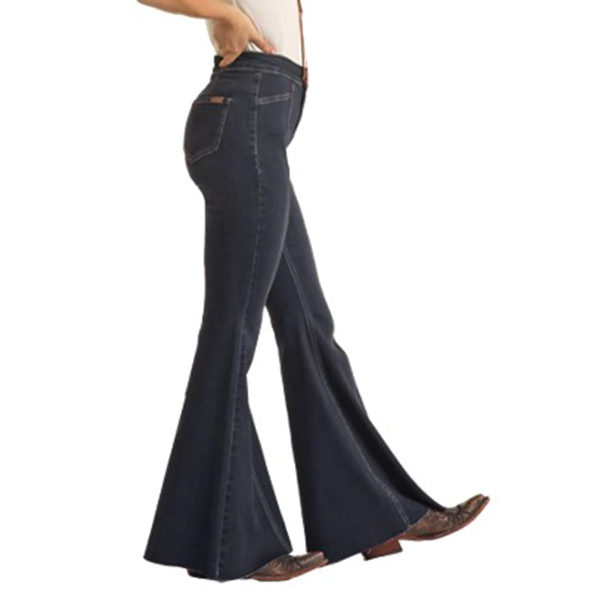 Rock & Roll Cowgirl Front Seam Bell Bottom Jeans sold by Western Edge product image thumbnail 2
