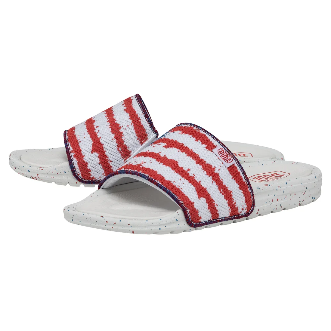 Hey Dude Women's Chandler Knit Flag Slides sold by Western Edge