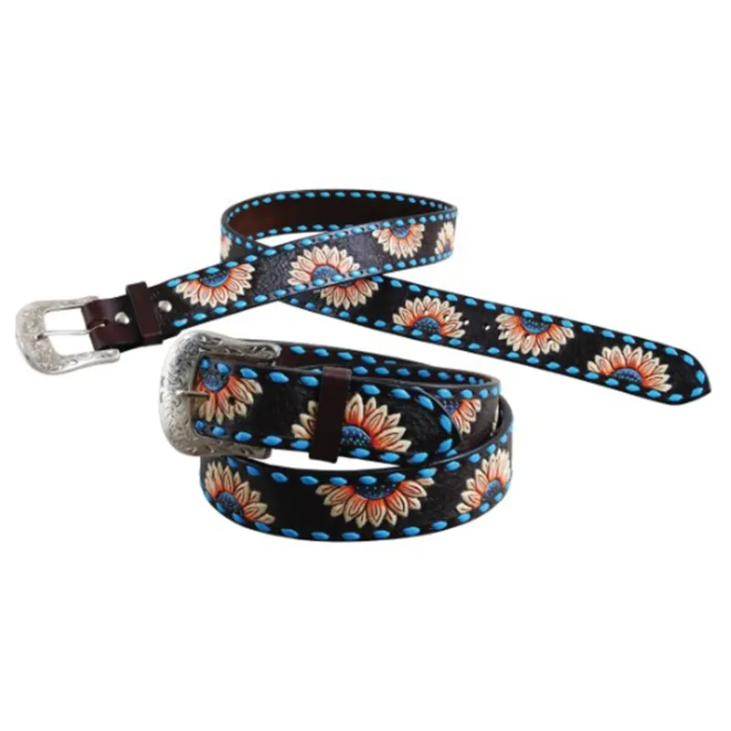 Circle Y Women's Sunflower Belt made by Western Edge