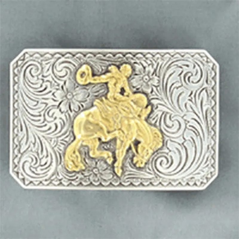 Bucking Horse Rectangle Buckle made by Western Edge