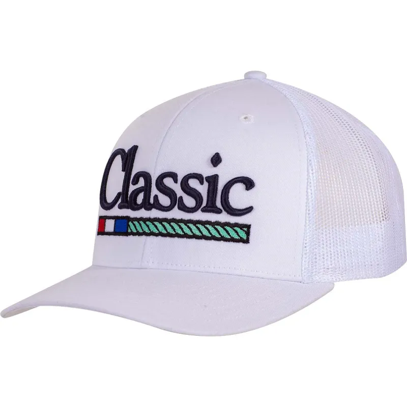 Classic Rope Company White Large Logo Cap made by Western Edge
