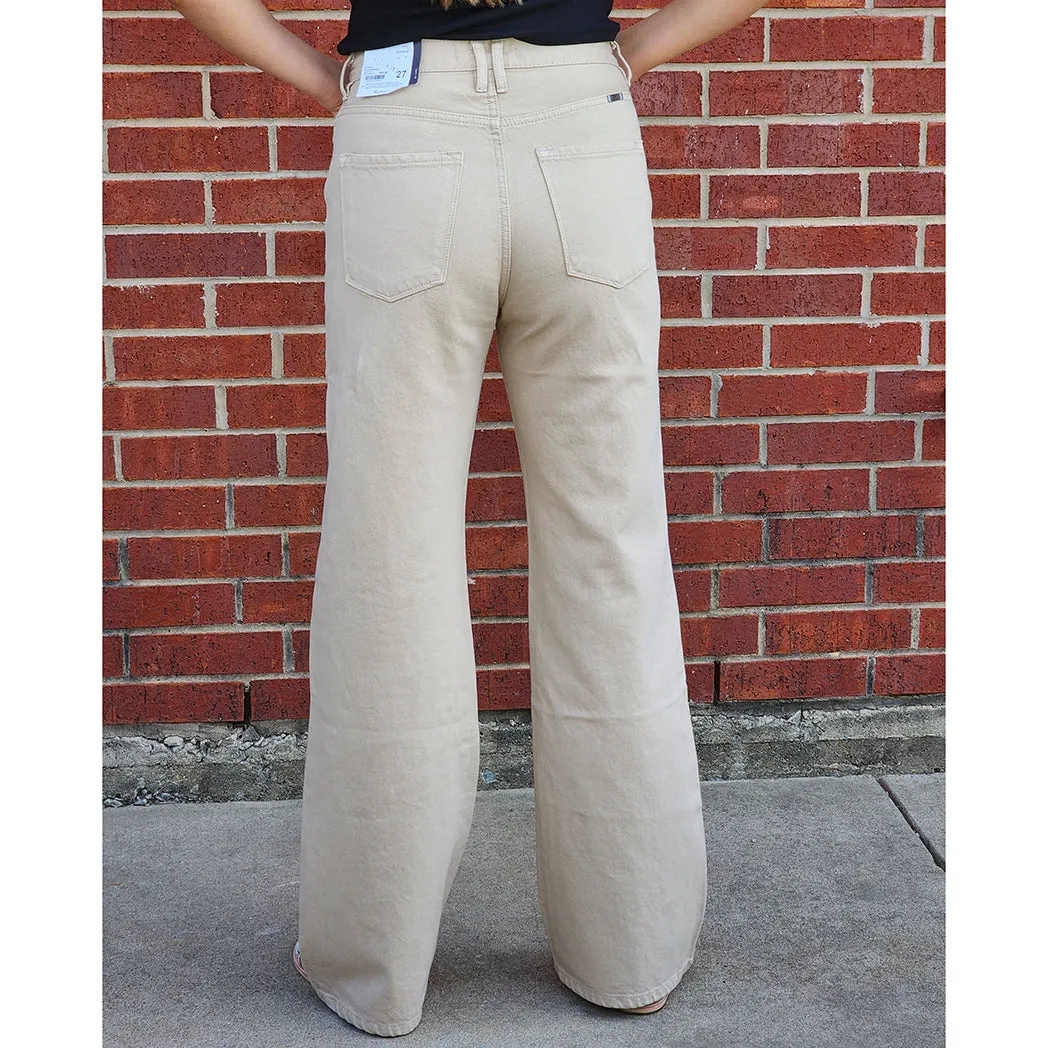 KanCan Taupe 90's Ultra High Rise Wide Leg Jean sold by Western Edge product image thumbnail 3