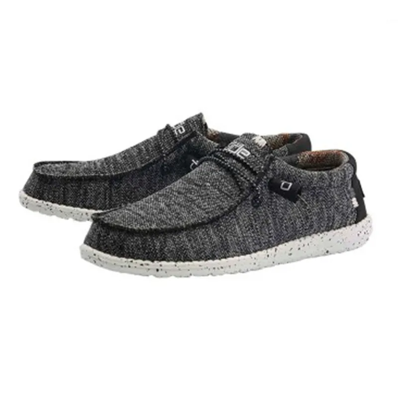 Hey Dude Men's Wally Sox Stitch Black sold by Western Edge