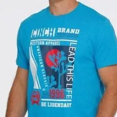 Cinch Mens Blue Short Sleeve T Shirt sold by Western Edge