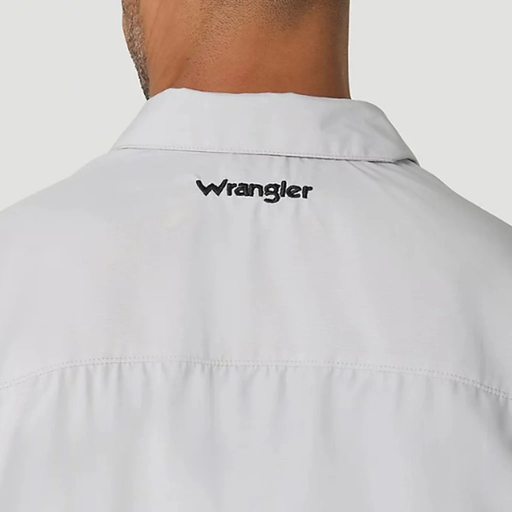 Wrangler Men's Solid High Rise Grey Shirt sold by Western Edge product image thumbnail 4