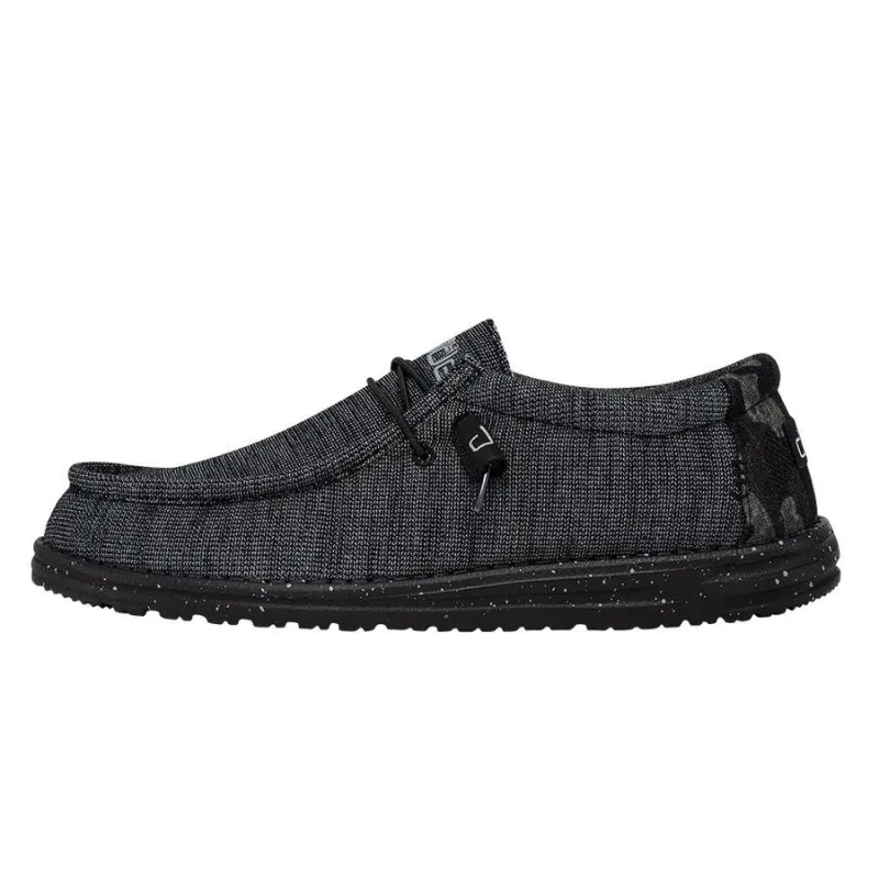 Hey Dude Wally Stretch Midnight Bunker Mens Shoe made by Hey Dude