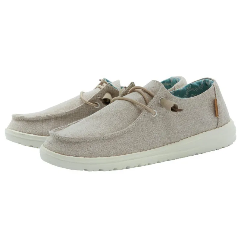 Hey Dude Wendy Chambray Beige Shoe sold by Western Edge
