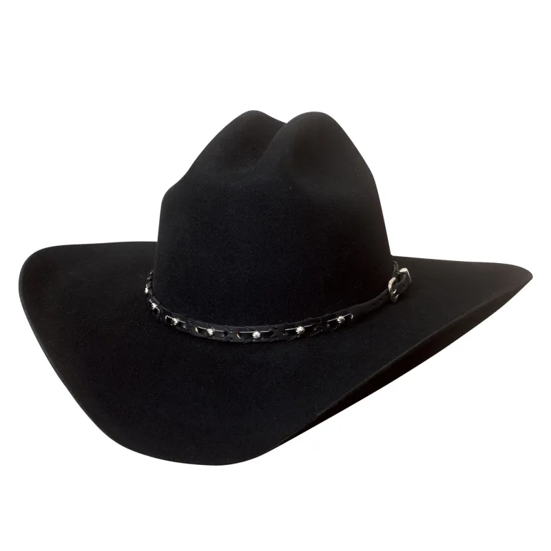 Montecarlo Hats Black 6X Pistol Pete Hat made by Western Edge