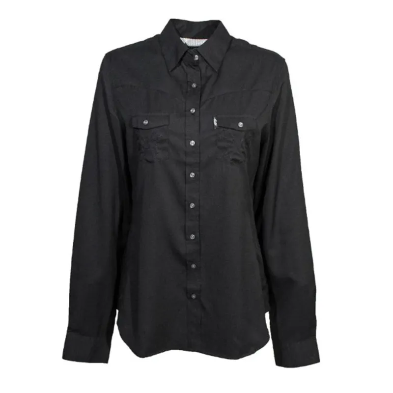 Hooey Women's SOL Black Competition Shirt made by Western Edge