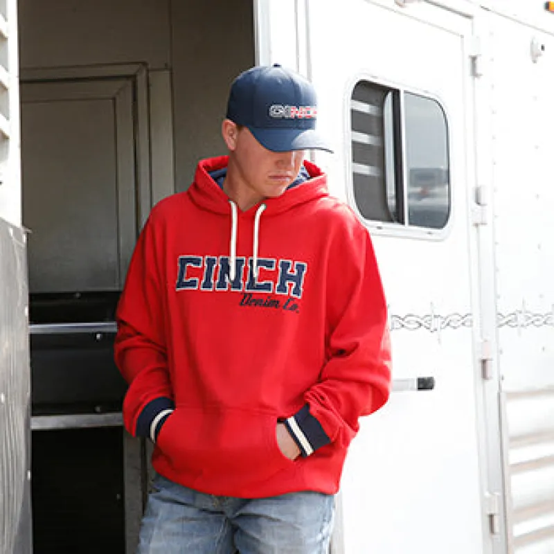 Cinch Men's Red Logo Hoodie sold by Western Edge