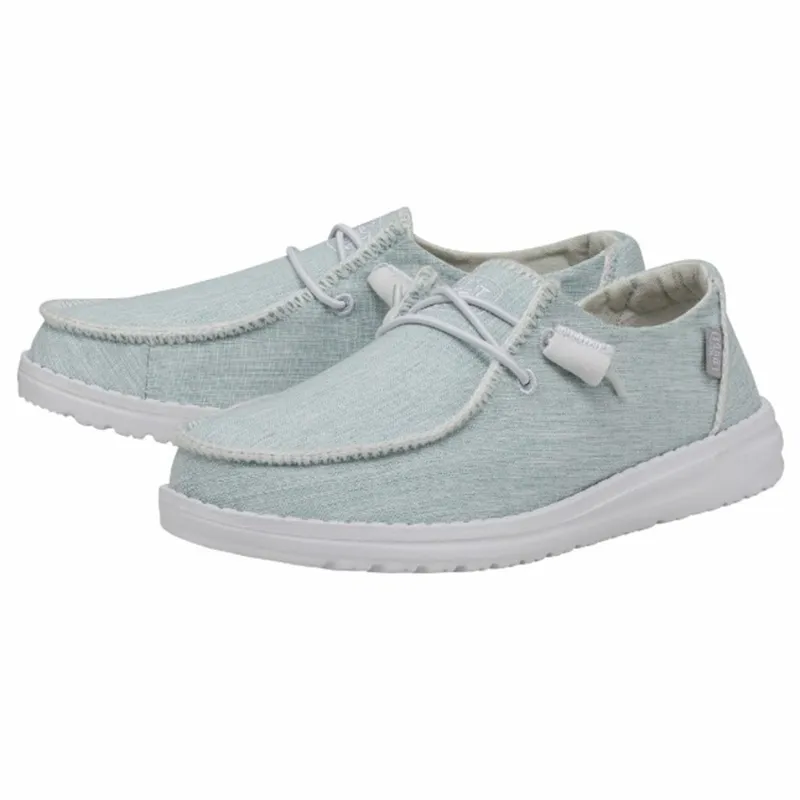 Hey Dude Women's Wendy White Boho Stitch Sky Blue sold by Western Edge