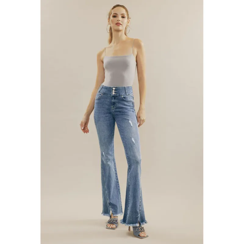 Kancan Miranda Ultra High Rise Flare Jeans sold by Western Edge