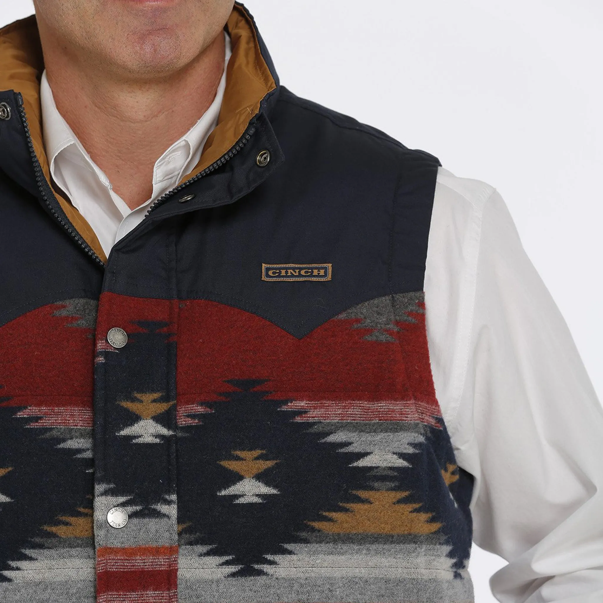 Cinch Men's Aztec Puffer Vest sold by Western Edge product image thumbnail 4