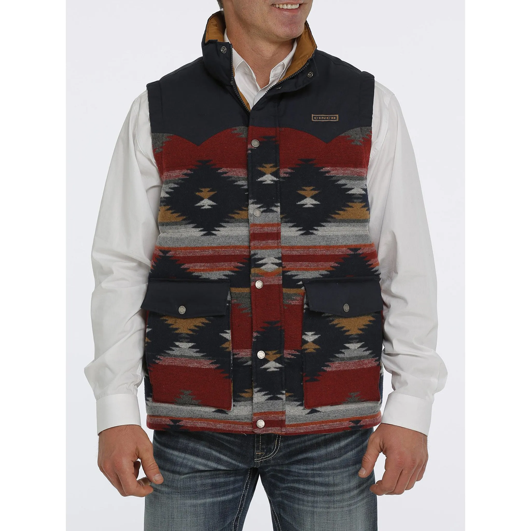 Cinch Men's Aztec Puffer Vest sold by Western Edge