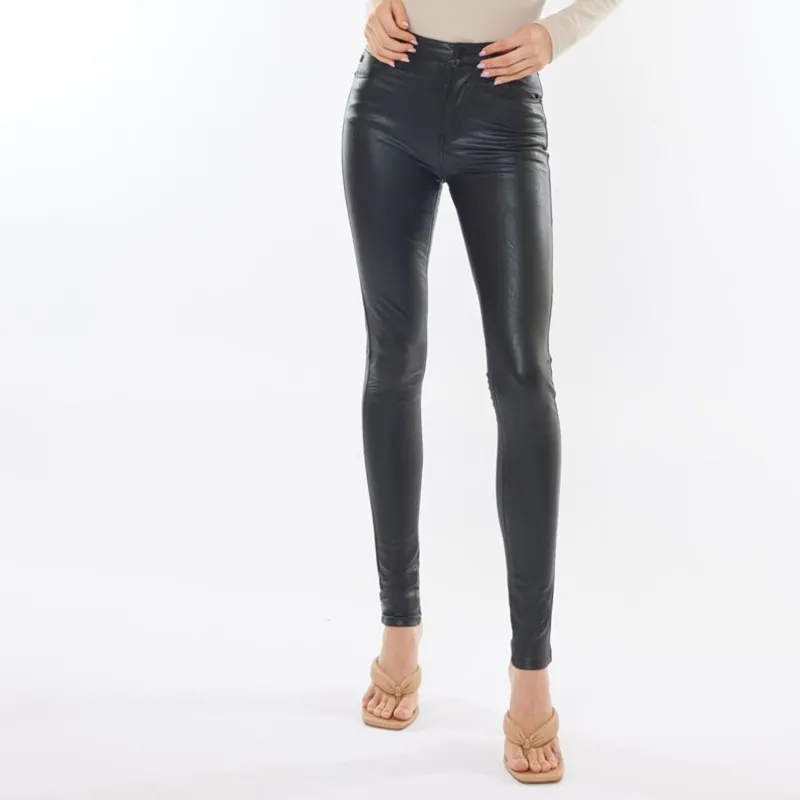 KanCan Black Faux Leather Skinny sold by Western Edge