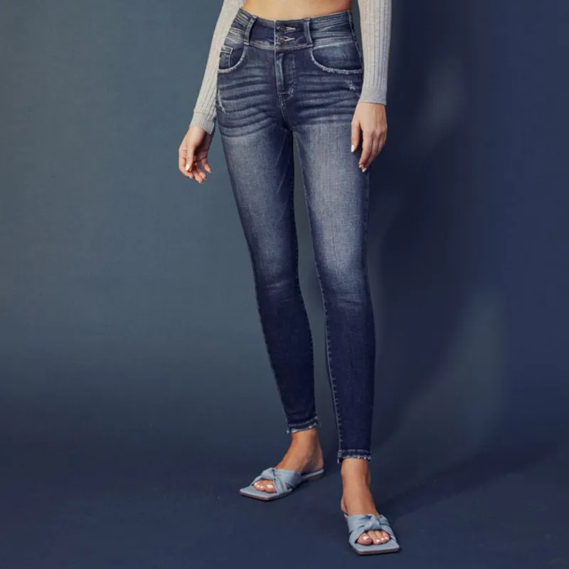 KanCan Double Button Skinny High Rise sold by Western Edge