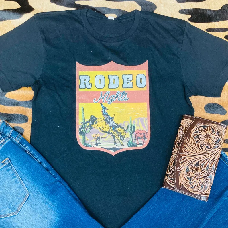 The Whole Herd Rodeo Nights Tee made by Western Edge