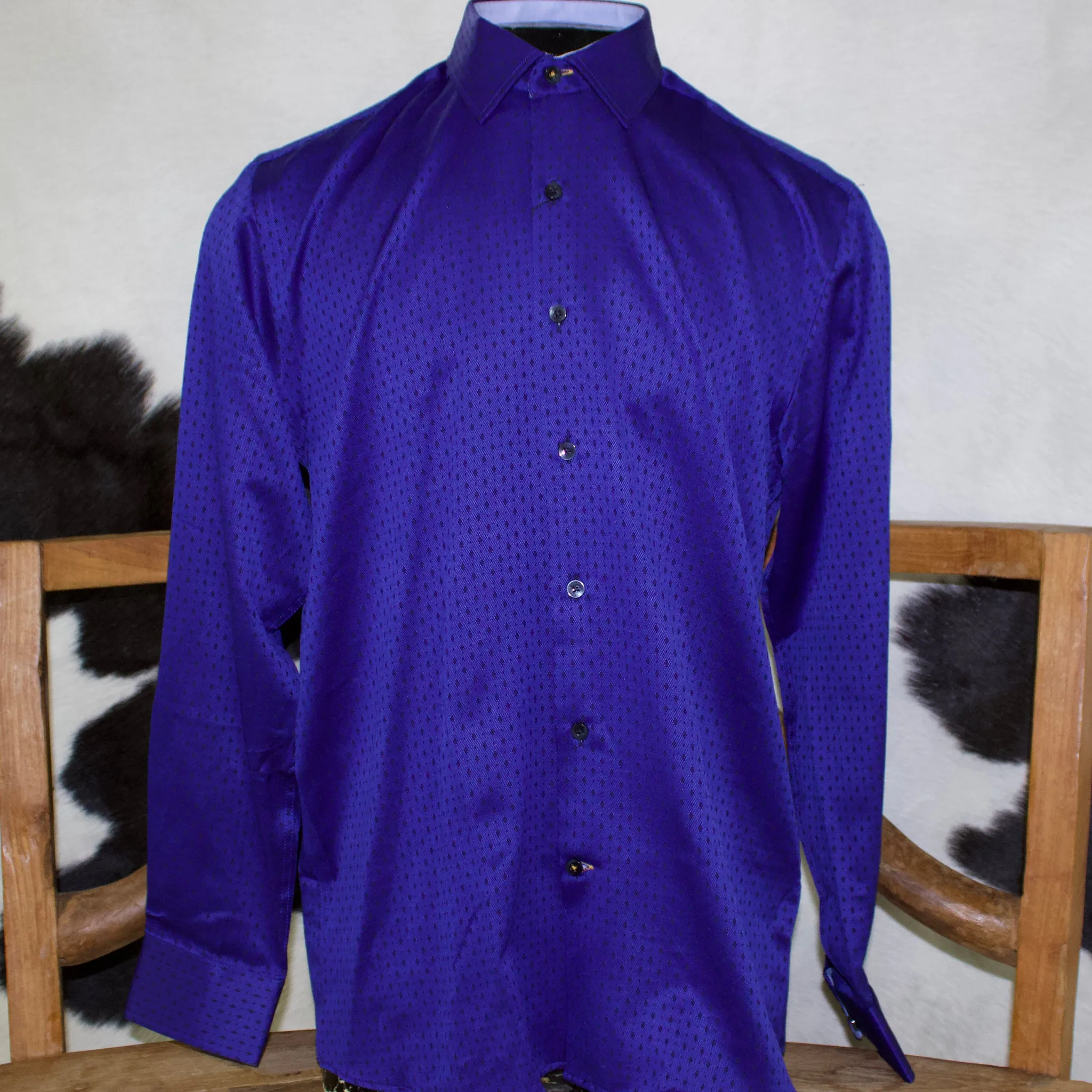 Men's Royal Blue Long Sleeve Shirt sold by Western Edge