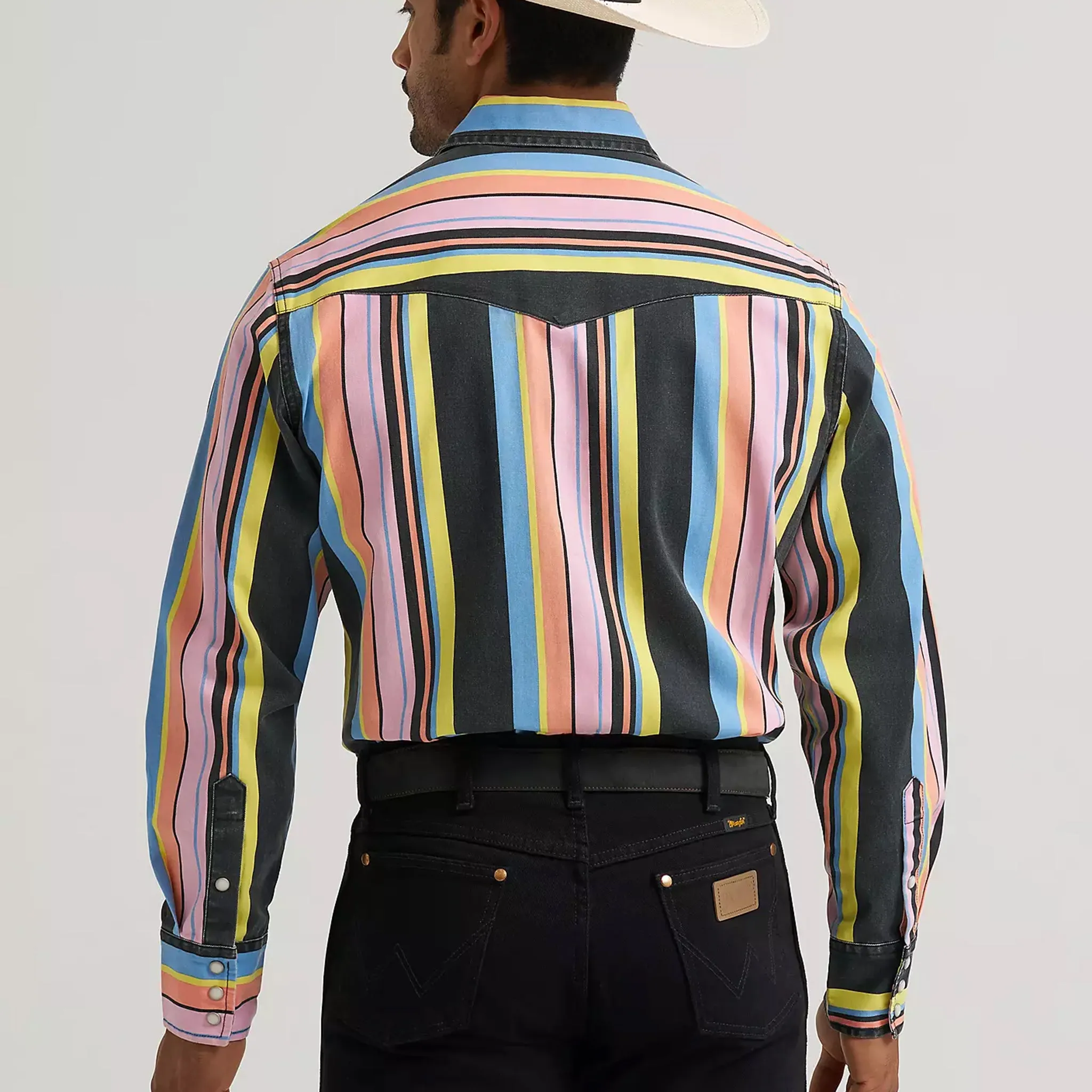 Wrangler Vintage Neon Stripe Long Sleeve Shirt sold by Western Edge product image thumbnail 2