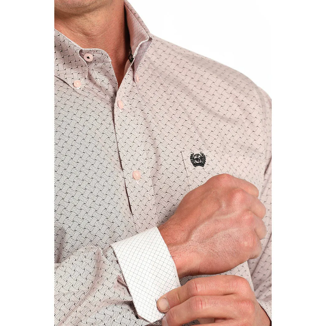 Cinch Men's Basketweave Print Long Sleeve Shirt sold by Western Edge product image thumbnail 3