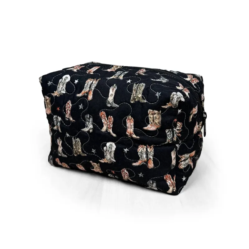 Women's Thunderbird Boots Black Makeup bag made by Western Edge