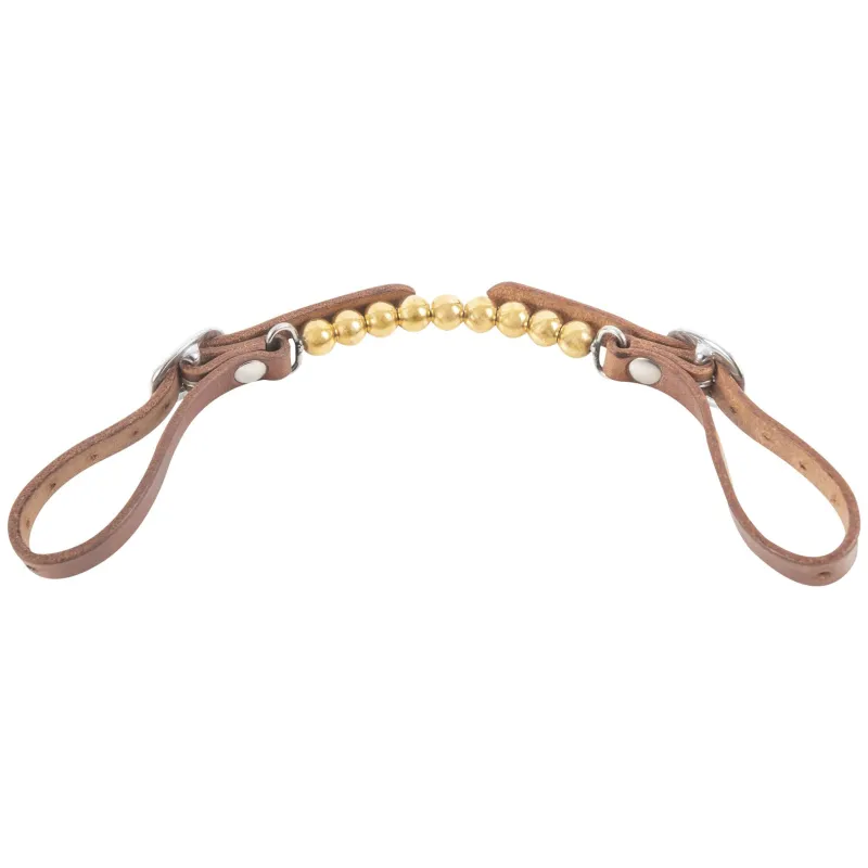 Martin Saddlery Brass Ball Curb Strap made by Western Edge