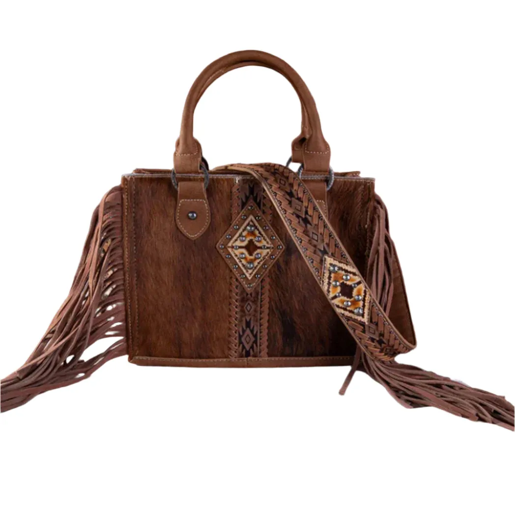Trinity Ranch: Brown Hide Aztec Tote Crossbody sold by Western Edge product image thumbnail 2